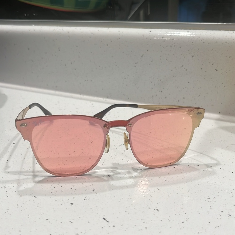 Ray Ban ClubMasters Rose Pink Reflective glasses